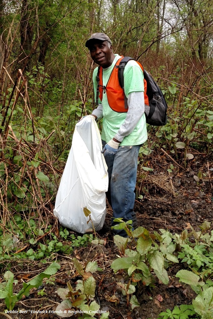 Getting dirty cleaning up Cobbs Creek